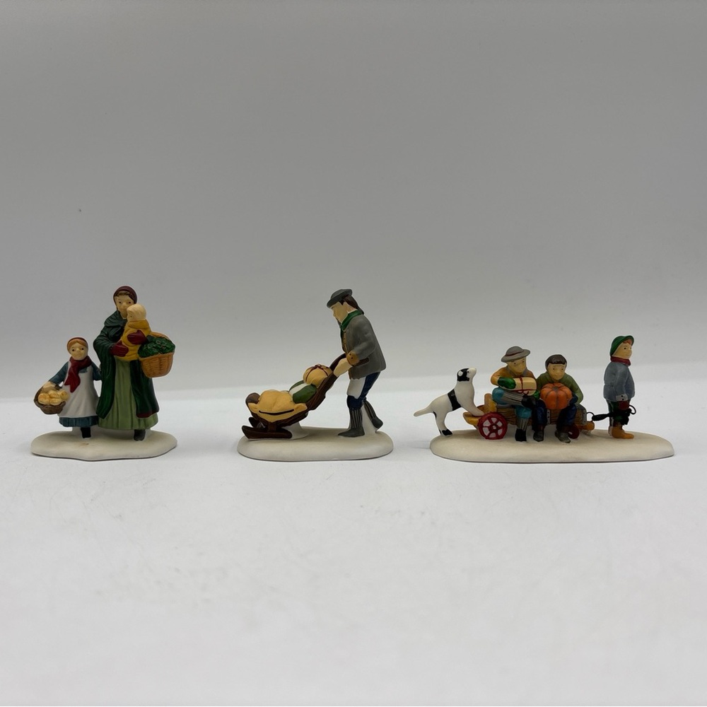 Department 56 1991 Vintage Heritage Village Collection Market Day Set Of 3 56413
